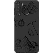 Черный чехол BoxFace Samsung A215 Galaxy A21 Mountains