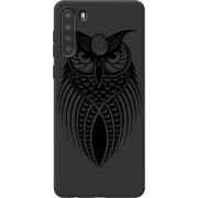 Черный чехол BoxFace Samsung A215 Galaxy A21 Owl