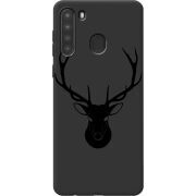 Черный чехол BoxFace Samsung A215 Galaxy A21 Deer