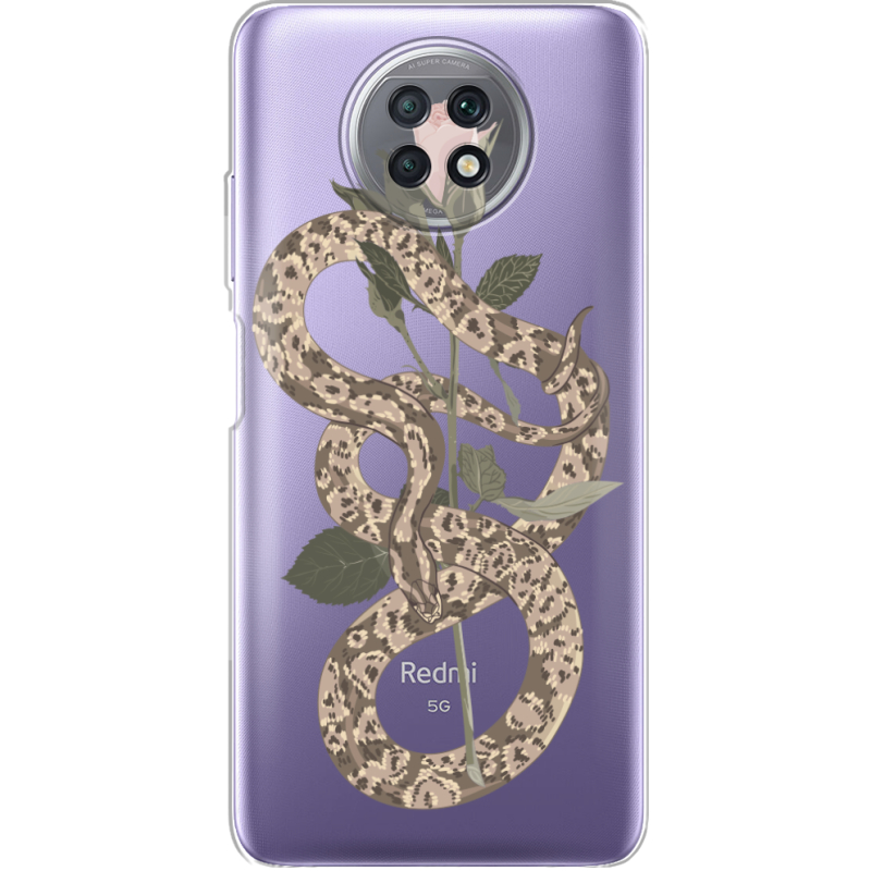 Прозрачный чехол BoxFace Xiaomi Redmi Note 9T Glamor Snake