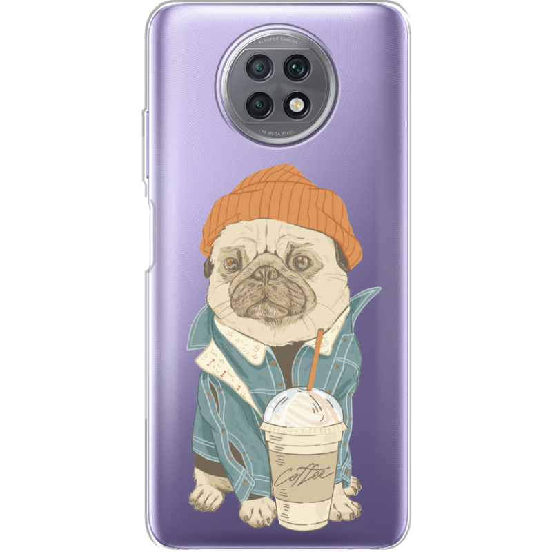 Прозрачный чехол BoxFace Xiaomi Redmi Note 9T Dog Coffeeman