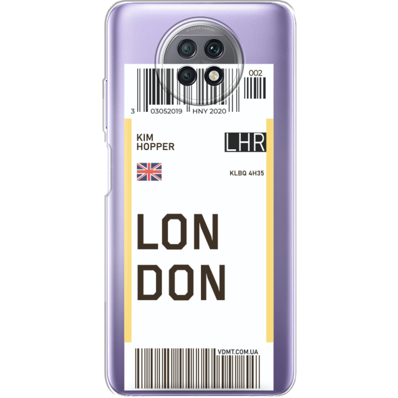 Прозрачный чехол BoxFace Xiaomi Redmi Note 9T Ticket London