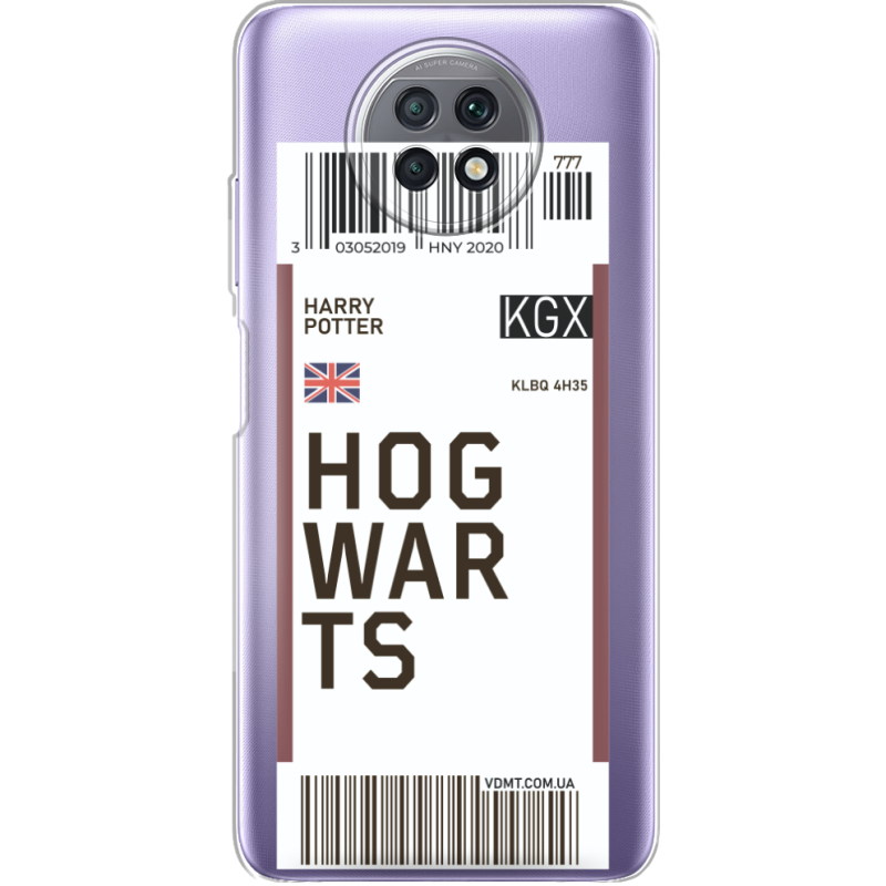 Прозрачный чехол BoxFace Xiaomi Redmi Note 9T Ticket Hogwarts