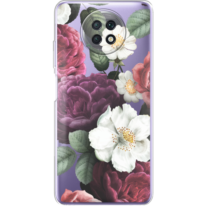 Прозрачный чехол BoxFace Xiaomi Redmi Note 9T Floral Dark Dreams