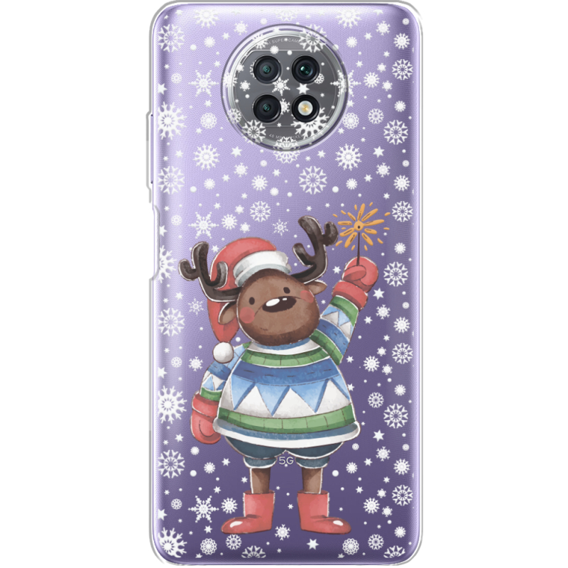 Прозрачный чехол BoxFace Xiaomi Redmi Note 9T Christmas Deer with Snow