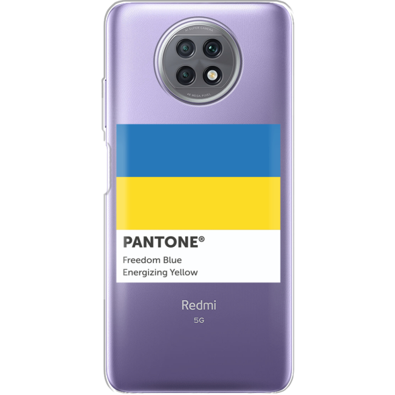 Прозрачный чехол BoxFace Xiaomi Redmi Note 9T Pantone вільний синій