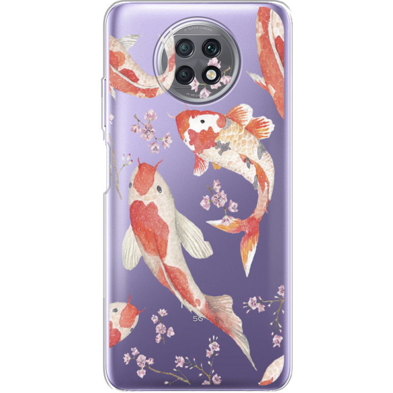 Прозрачный чехол BoxFace Xiaomi Redmi Note 9T Japanese Koi Fish