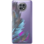 Прозрачный чехол BoxFace Xiaomi Redmi Note 9T Feathers