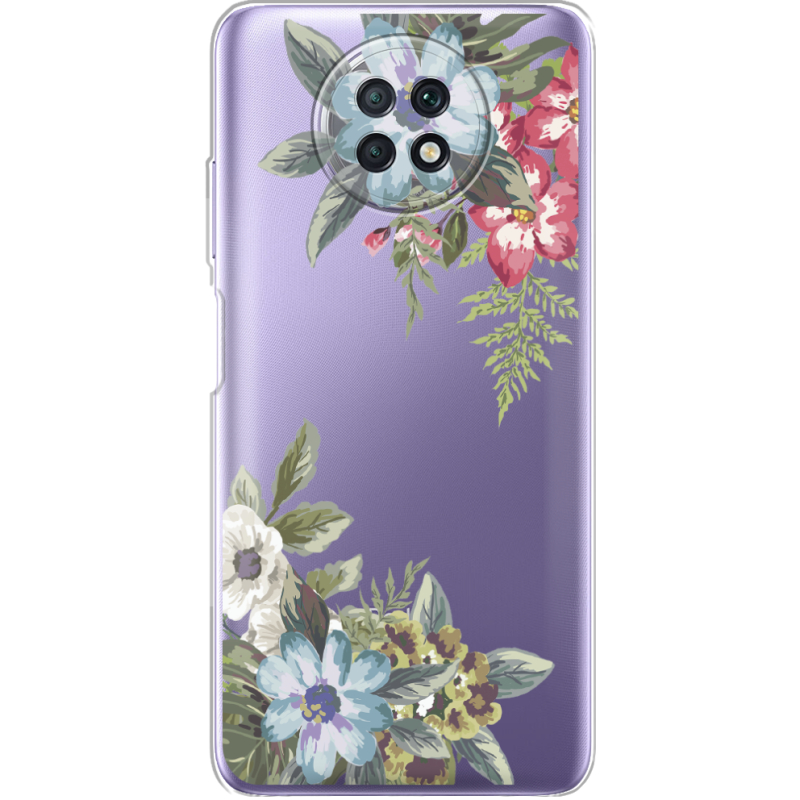 Прозрачный чехол BoxFace Xiaomi Redmi Note 9T Floral