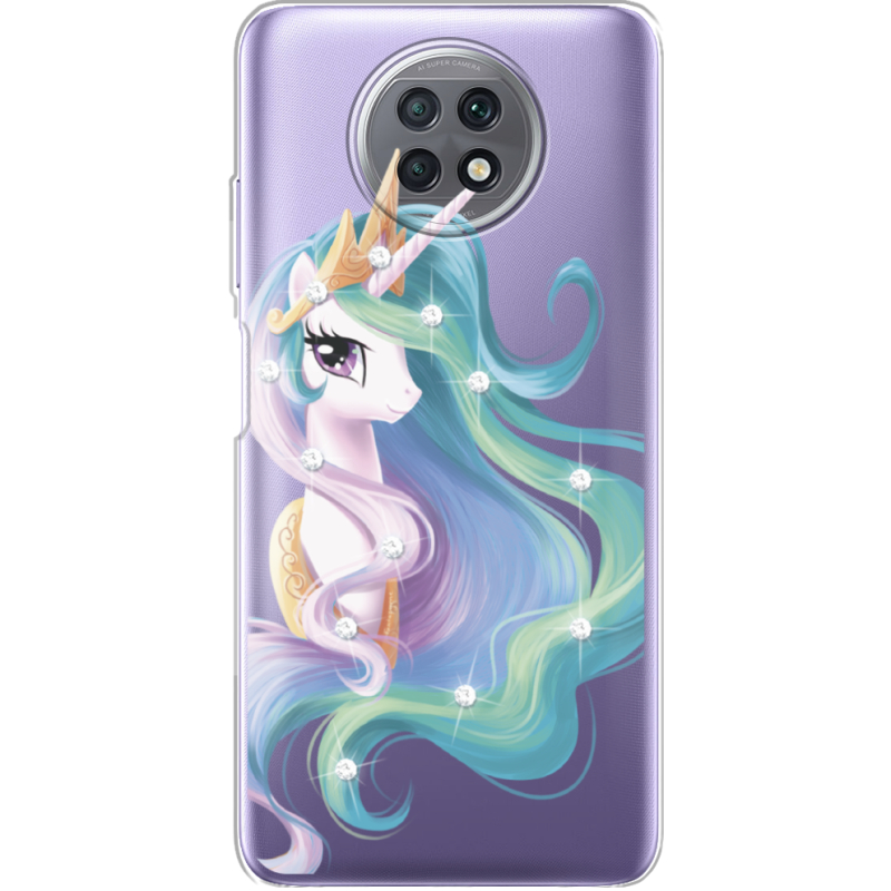 Чехол со стразами Xiaomi Redmi Note 9T Unicorn Queen