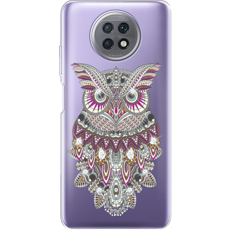 Чехол со стразами Xiaomi Redmi Note 9T Owl