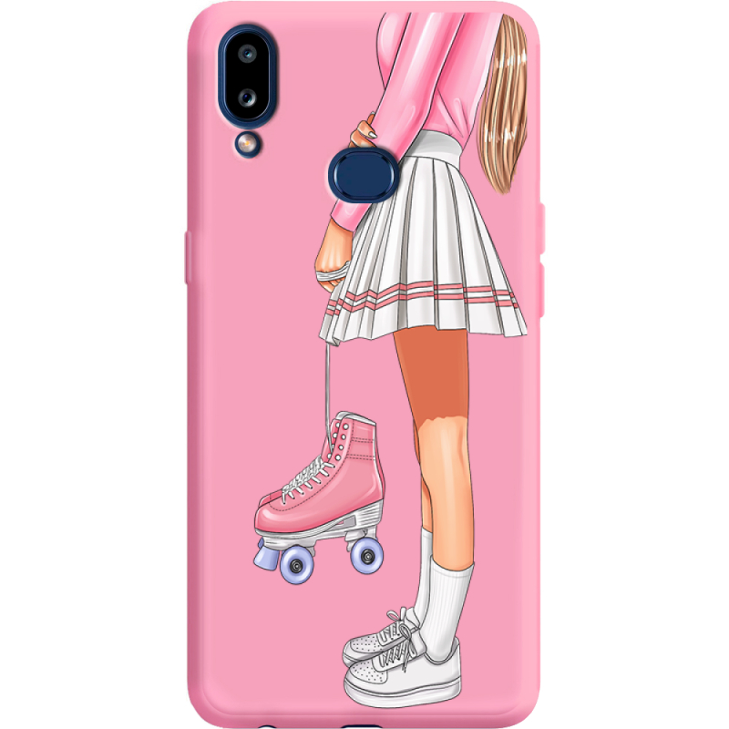 Розовый чехол Boxface Samsung A107 Galaxy A10s Roller Girl