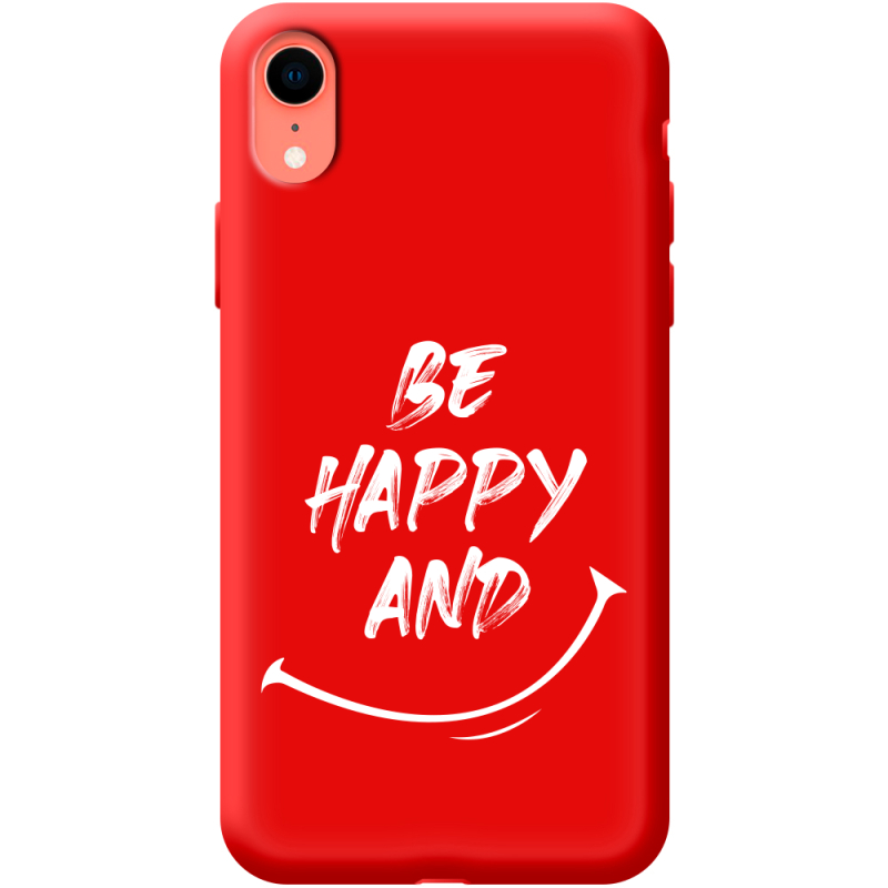 Красный чехол BoxFace Apple iPhone XR be happy and