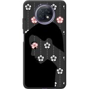 Черный чехол BoxFace Xiaomi Redmi Note 9T Flower Hair