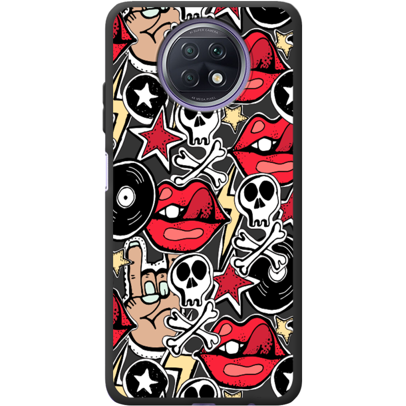 Черный чехол BoxFace Xiaomi Redmi Note 9T Rock Graffiti