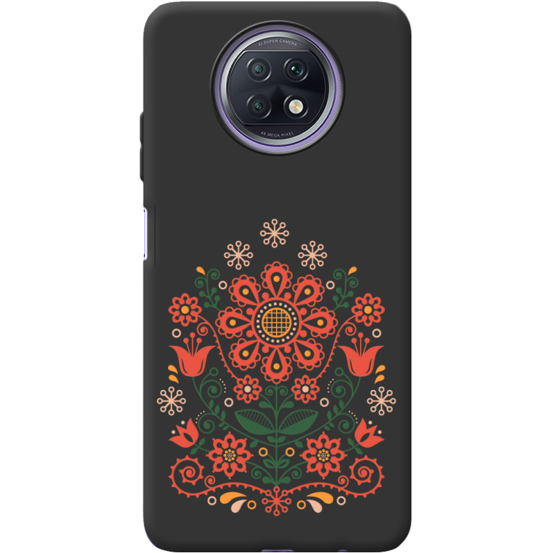 Черный чехол BoxFace Xiaomi Redmi Note 9T Ukrainian Ornament