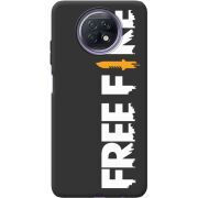 Черный чехол BoxFace Xiaomi Redmi Note 9T Free Fire White Logo