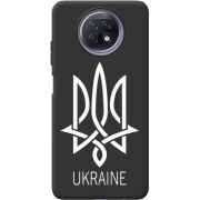 Черный чехол BoxFace Xiaomi Redmi Note 9T Тризуб монограмма ukraine