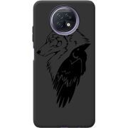 Черный чехол BoxFace Xiaomi Redmi Note 9T Wolf and Raven