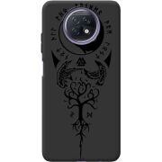 Черный чехол BoxFace Xiaomi Redmi Note 9T Hugin and Munin