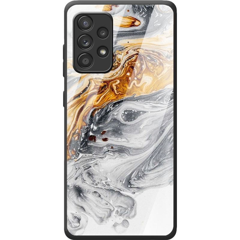 Защитный чехол BoxFace Glossy Panel Samsung A525 Galaxy A52 Gold With Silver