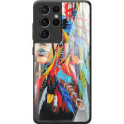 Защитный чехол BoxFace Glossy Panel Samsung G998 Galaxy S21 Ultra Feather Girl