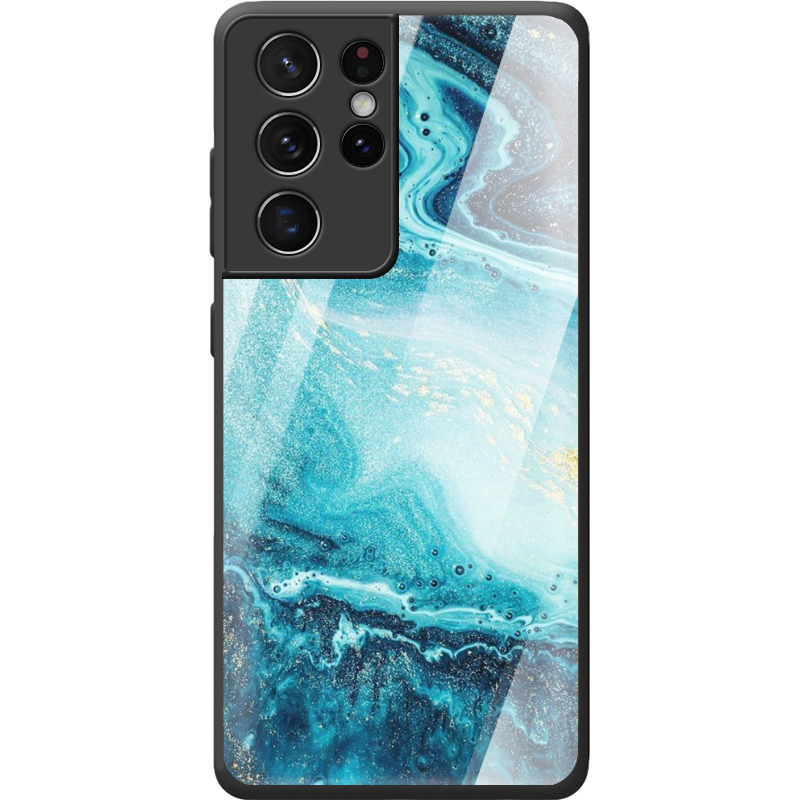 Защитный чехол BoxFace Glossy Panel Samsung G998 Galaxy S21 Ultra Blue Marble