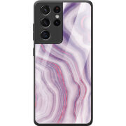 Защитный чехол BoxFace Glossy Panel Samsung G998 Galaxy S21 Ultra Purple Marble