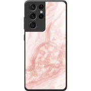 Защитный чехол BoxFace Glossy Panel Samsung G998 Galaxy S21 Ultra Pink Marble