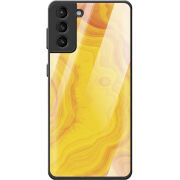 Защитный чехол BoxFace Glossy Panel Samsung G991 Galaxy S21 Yellow Marble