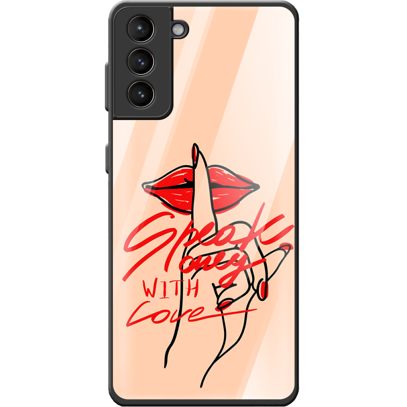 Защитный чехол BoxFace Glossy Panel Samsung G996 Galaxy S21 Plus Speak Only Whith Love