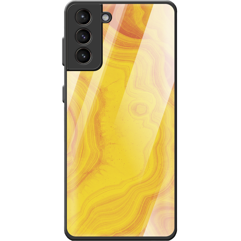 Защитный чехол BoxFace Glossy Panel Samsung G996 Galaxy S21 Plus Yellow Marble
