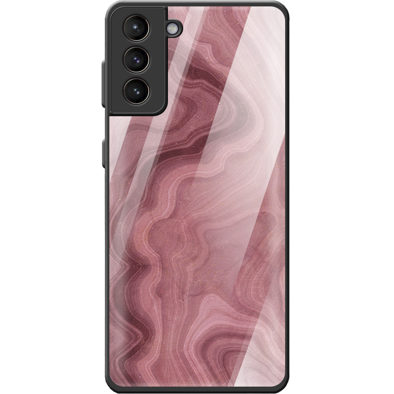 Защитный чехол BoxFace Glossy Panel Samsung G996 Galaxy S21 Plus DarkRed Marble