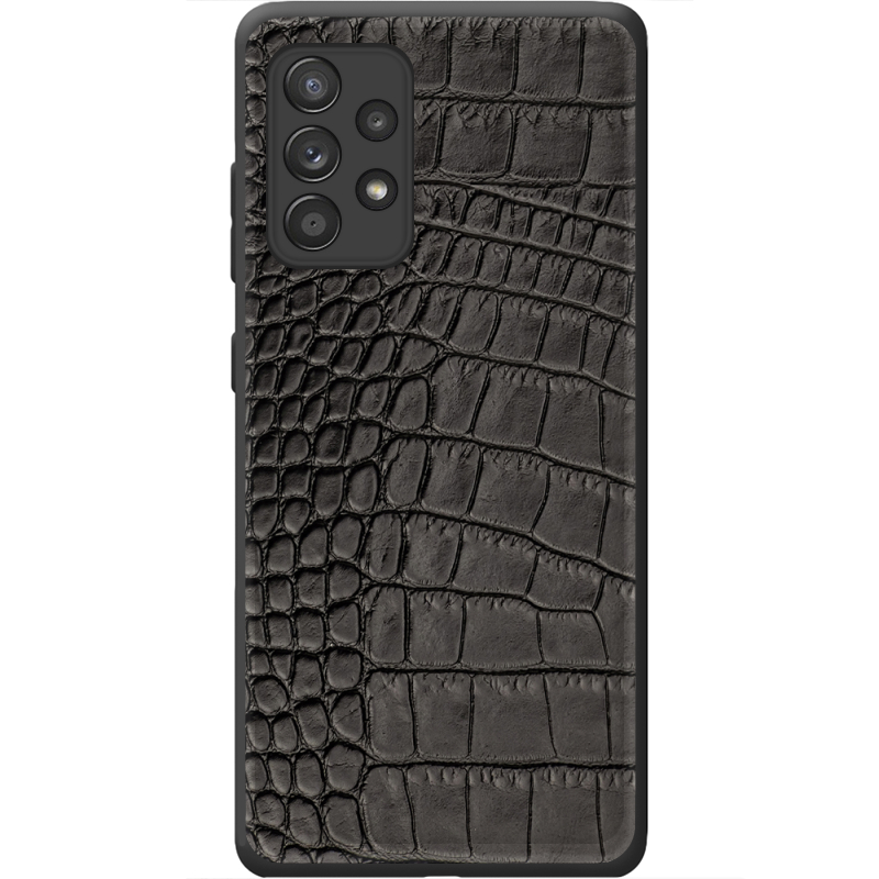 Кожаный чехол Boxface Samsung A525 Galaxy A52 Crocodile Black