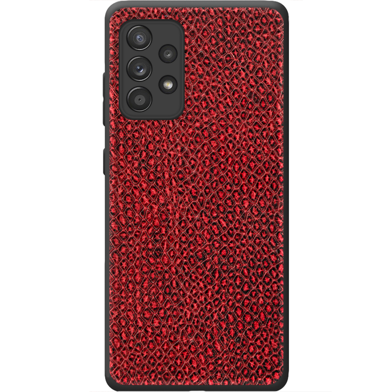 Кожаный чехол Boxface Samsung A525 Galaxy A52 Snake Red