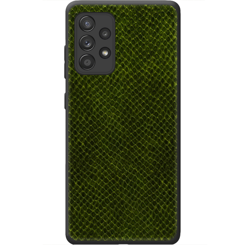 Кожаный чехол Boxface Samsung A525 Galaxy A52 Snake Forest Green