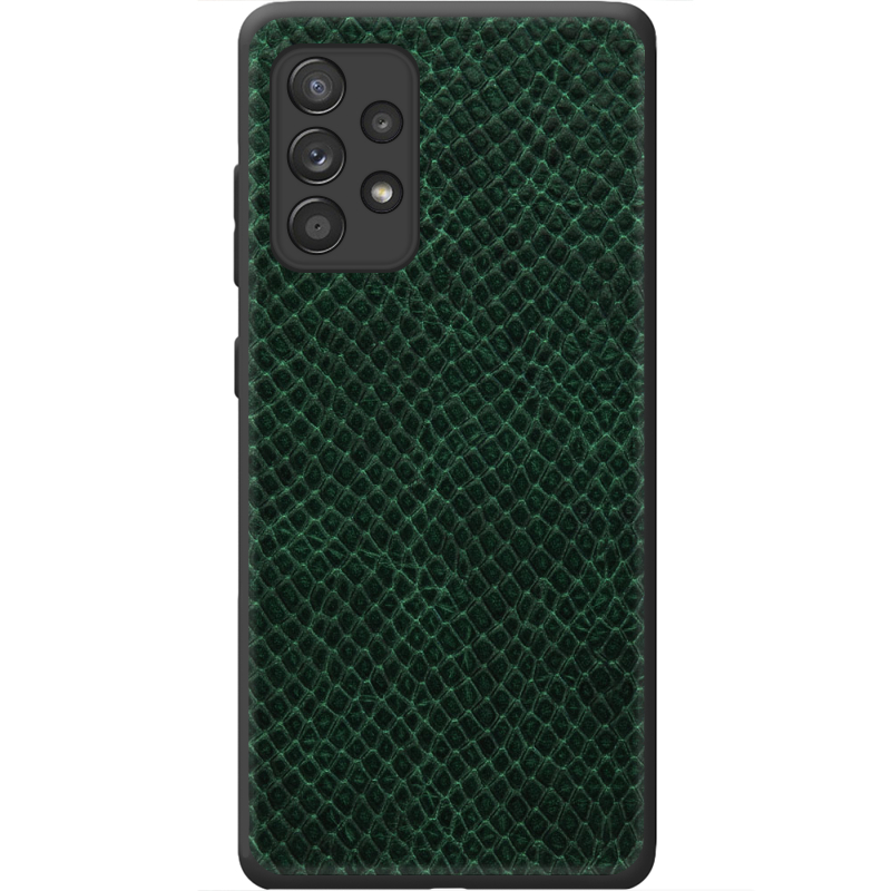 Кожаный чехол Boxface Samsung A525 Galaxy A52 Snake Emerald