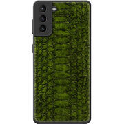 Кожаный чехол Boxface Samsung G991 Galaxy S21 Reptile Forest Green