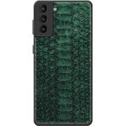 Кожаный чехол Boxface Samsung G991 Galaxy S21 Reptile Emerald