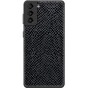 Кожаный чехол Boxface Samsung G991 Galaxy S21 Snake Graphite