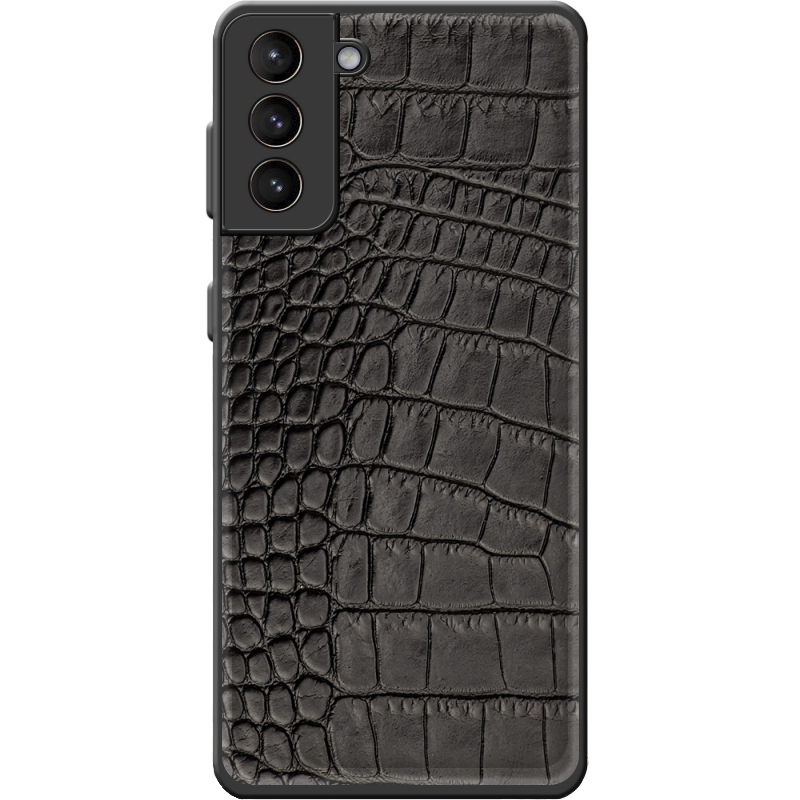 Кожаный чехол Boxface Samsung G996 Galaxy S21 Plus Crocodile Black