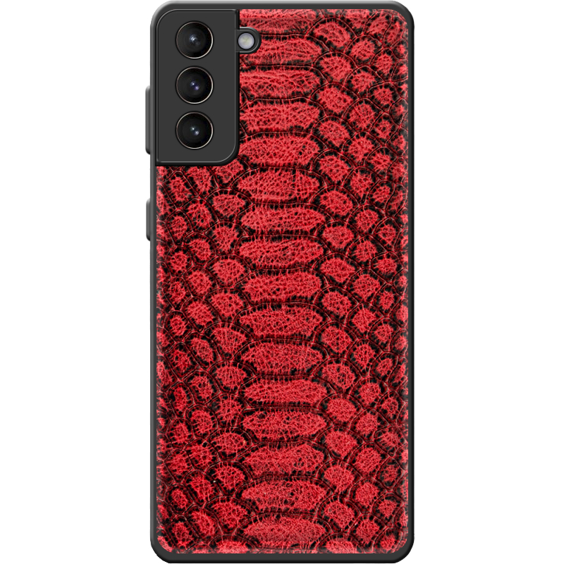 Кожаный чехол Boxface Samsung G996 Galaxy S21 Plus Reptile Red