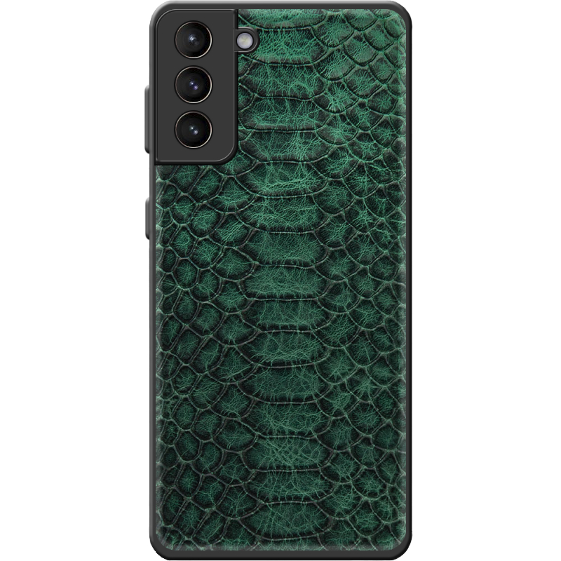 Кожаный чехол Boxface Samsung G996 Galaxy S21 Plus Reptile Emerald