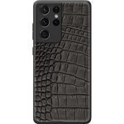 Кожаный чехол Boxface Samsung G998 Galaxy S21 Ultra Crocodile Black