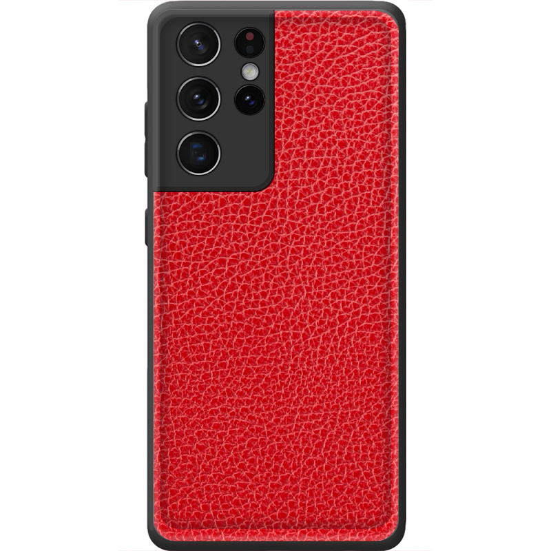 Кожаный чехол Boxface Samsung G998 Galaxy S21 Ultra Flotar Red