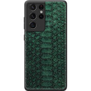 Кожаный чехол Boxface Samsung G998 Galaxy S21 Ultra Reptile Emerald