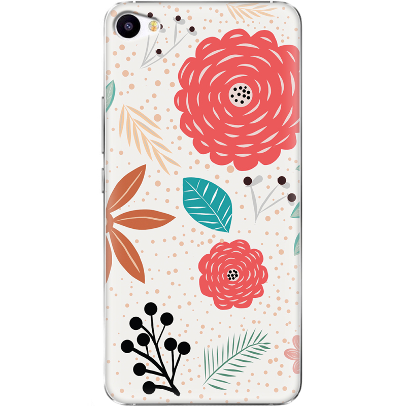 Чехол Uprint Meizu U20 Line Flowers