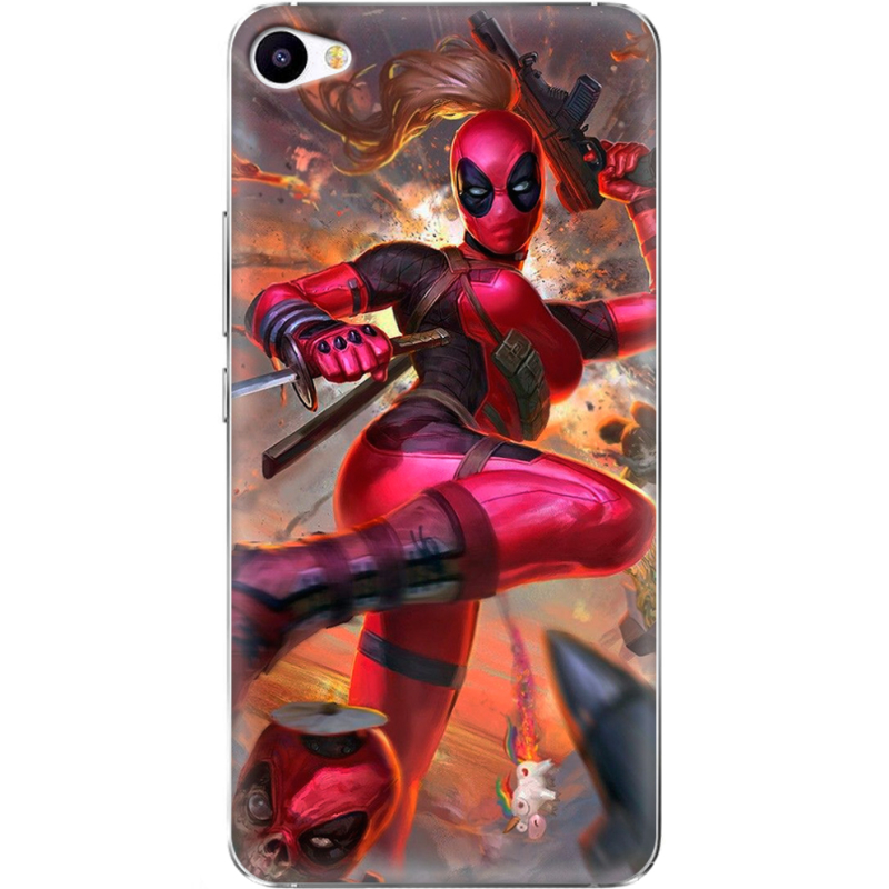 Чехол Uprint Meizu U20 Woman Deadpool