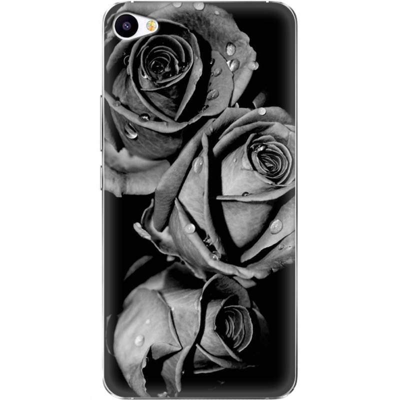 Чехол Uprint Meizu U20 Black and White Roses