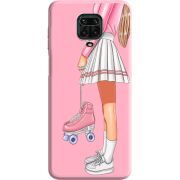 Розовый чехол BoxFace Xiaomi Redmi Note 9S Roller Girl